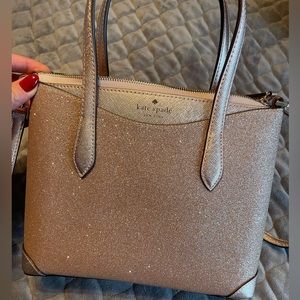 Kate Spade Rose gold sparkle crossbody